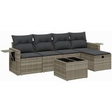 Maison Chic Seti vrtnega pohištva - Vrtna garnitura - Vrtni pohištvo set 6-delna z blazinami siv poli ratan, (21808150) | Shoptok.si
