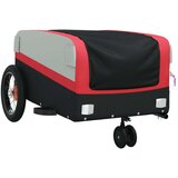 Prikolica za bicikl crno-crvena 30 kg željezna | shoptok.hr
