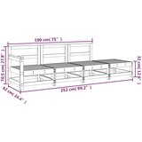  4-dijelna vrtna garnitura od masivne borovine boja meda | shoptok.hr