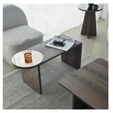 Hanah home Set stočića za kafu Luna 4 Bronzie Orah | Eponuda.com
