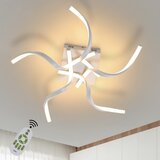 Nettlife moderna bela LED stropna svetilka z zatemnitvijo 65 cm valoviti dizajn spalnica svetilka 48 W za dnevno sobo, kuhinjo, pisarno, hodnik, (22111275) | Shoptok.si