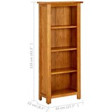 Police za knjige s 4 razine 45x22x110 cm od masivne hrastovine | shoptok.hr