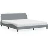 vidaXL Krevet s madracem svjetlosivi 180x200 cm od tkanine | shoptok.hr