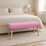  Klupa s utorima Ružičasta 110 x 40 x 46 cm Tkanina - Ružičasta 110 x 40 x 46 cm Cijene
