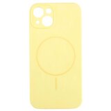 silikonska maska magsafe lux za iphone 15/ žuta