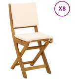 Vanjske bistro stolice 8 pcs Krem bijela 38 x 46 x 85 cm | Eponuda.com