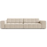 Cosmopolitan Design Kremno bela žametna sedežna garnitura 252 cm Chicago – Cene