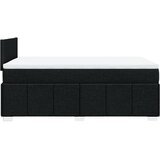  Krevet box spring s madracem crni 120 x 190 cm od tkanine Slike