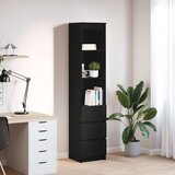 vidaXL Visoka ploča crni hrast 37,5x35x180 cm izrađeno drvo | shoptok.hr