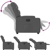 vidaXL Električni naslanjač temno sivo blago | Shoptok.si