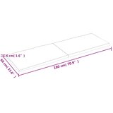Stolna ploča svjetlosmeđa 180x60x(2-4) cm obrađena hrastovina | shoptok.hr