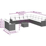  12-dijelni set vrtnih sofa od poliratana s jastucima bež | shoptok.hr