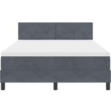  Krevet s opružnim okvirom i madracem &amp LED Tamno siva 160x200 cm Baršun | shoptok.hr