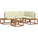  Set vanjskih sofa s jastukom 5 Komad Prirodna i krem | shoptok.hr