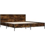  Okvir kreveta boja hrasta 180x20 cm konstruirano drvo i metal | shoptok.hr