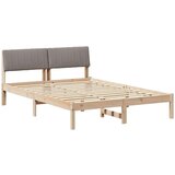  Okvir kreveta Smeđa i taupe 135 x 190 cm Masivna borovina | shoptok.hr
