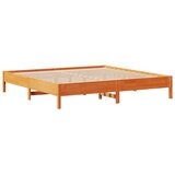  Okvir kreveta bez madraca voštano smeđi 200x200 cm od borovine | shoptok.hr