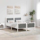  Konstrukcija postelje z vzglavjem Svetlo siva 150 x 200 cm, (5000084665) | Shoptok.si