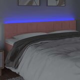  Posteljno vzglavje roza 180x5x78/88 cm žamet | Shoptok.si