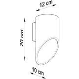  Zidna lampa PENNE 20 crna | shoptok.hr