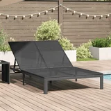 vidaXL Črna Ratan 200 x 109 x 27.5 cm Zložljiv