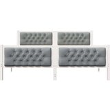 vidaXL Krevetna konstrukcija s uzglavljem Svijetlo siva 160 x 200 cm | shoptok.hr
