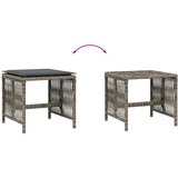  Vrtni stolci s jastucima 4 kom sivi 41x41x36 cm od poliratana | shoptok.hr