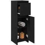 vidaXL kupaonski ormar crni hrast konstruirano drvo 30x30x95 cm | shoptok.hr