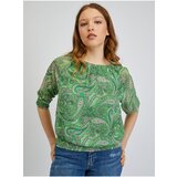 Orsay Green Ladies Patterned Blouse - Women | ePonuda.com