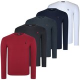 Dewberry FIVE SET T8588 ROUND COLLAR MEN'S SWEATSHIRT-BLACK-LACİVERT-WHITE-BORDO-ANTHRACY | ePonuda.com