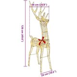 vidaXL 3D jelen Toplo bela 128 cm PET | Shoptok.si