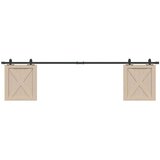 vidaXL Komplet drsnih vrat omarice 213 cm ogljikovo jeklo | Shoptok.si