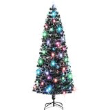  Osvijetljeno božićno drvce sa stalkom i LED 240 cm optička vlakna | shoptok.hr