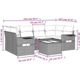  7-dijelni set vrtnih sofa od poliratana s jastucima crni | shoptok.hr