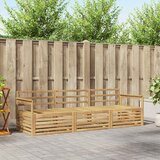  Set vanjskih sofa 3 pcs Bijela Čvrsto drvo akacije | shoptok.hr