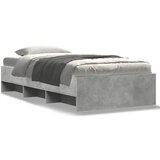 vidaXL Posteljni okvir betonsko siv 90x190 cm inženirski les | Shoptok.si