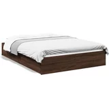 vidaXL Okvir za krevet s uzglavljem smeđa boja hrasta 120x200cm drveni