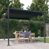 vidaXL vrtni paviljon z zložljivo streho 3x3 m antraciten | Shoptok.si