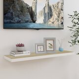 vidaXL Stenska polica barva hrasta in bela 90x23,5x3,8 cm MDF Cene