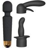 Dorcel Kit Wanderful Rechargeable Wand with Two Accessories Black | shoptok.hr