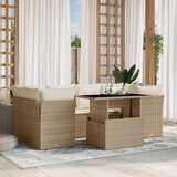  7-dijelni set vrtnih sofa od poliratana s jastucima bež | shoptok.hr
