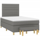  The Living Store Box spring postelja z vzmetnico temno siva 120x190 cm blago - Box Spring Postelja, (21450689) | Shoptok.si
