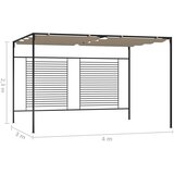  Sjenica s pomičnim krovom 3 x 4 x 2,3 m smeđesiva 180 g/m² | shoptok.hr
