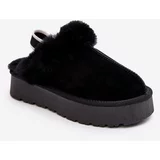 Kesi Black women's Sophienne platform slippers with fur