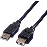 Roline USB kabel USB 2.0 USB-A vtič\, USB-A vtičnica 3.00 m črna zaščiten 11.02.8960, (20417338) | Shoptok.si