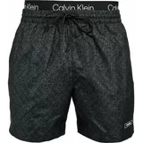 Calvin Klein CORE SOLIDS-MEDIUM DOUBLE WB-PRINT Muške kratke hlače za kupanje, crna, veličina