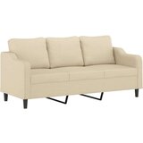 vidaXL 3-dijelni set sofa s jastucima krem od tkanine | shoptok.hr