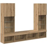 TV zidne jedinice s LED-om Zidne 5 pcs Umjetnički hrast | shoptok.hr