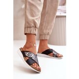 Kesi Comfortable women's slippers with Inblu buckle black Cijene