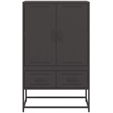  Visoka komoda crna 68x39x111,5 cm od čelika | shoptok.hr